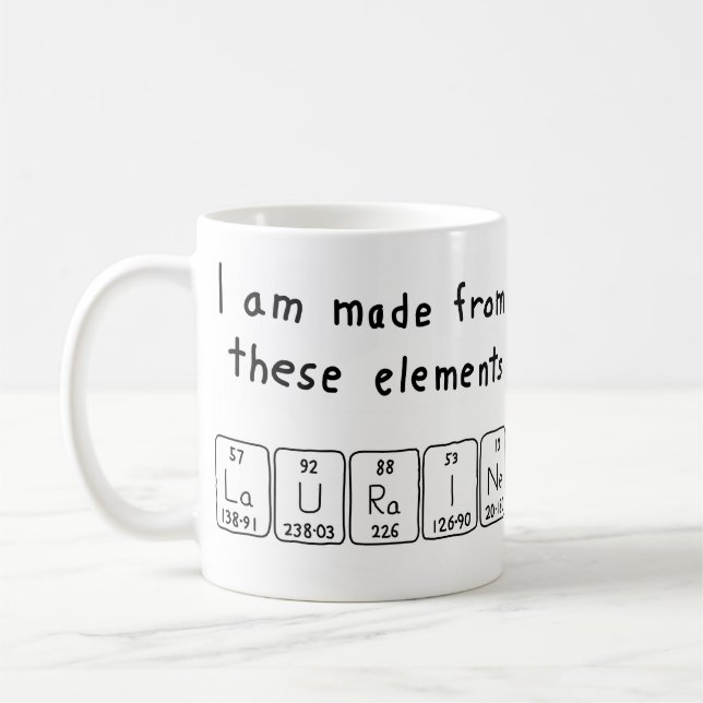 Lauraine periodic table name mug (Left)