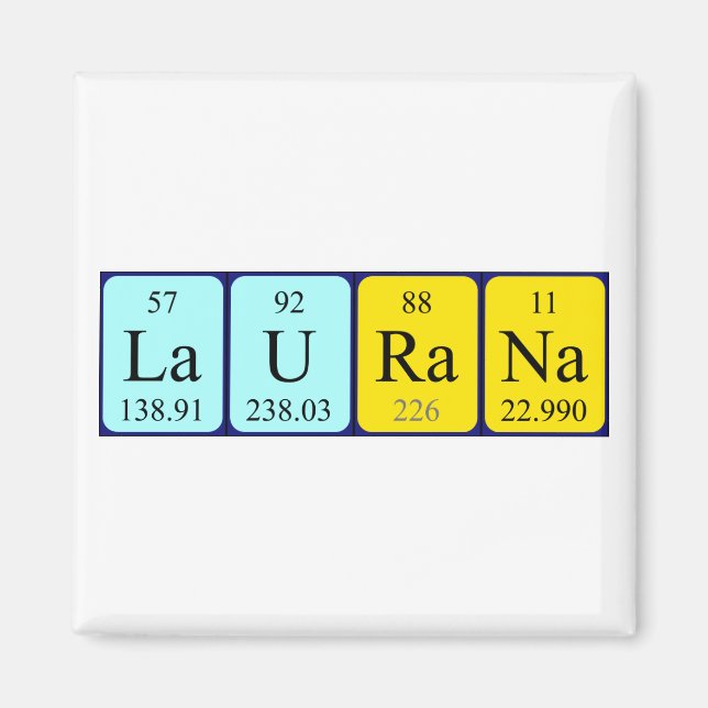Laurana periodic table name magnet (Front)