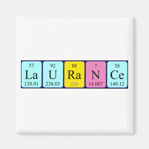 Laurance periodic table name magnet