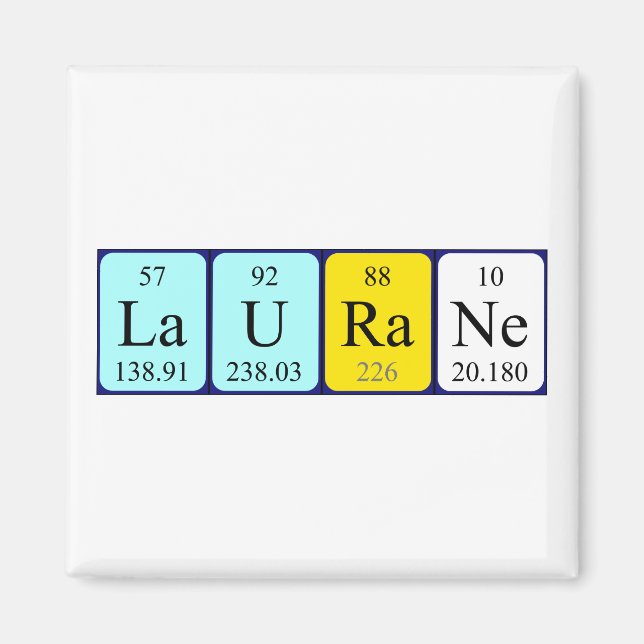 Laurane periodic table name magnet (Front)