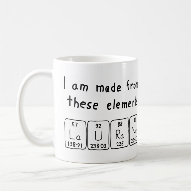 Laurane periodic table name mug (Left)
