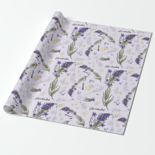 Lauranell Lavender Matte Wrapping Paper, 30" x 6' Paper