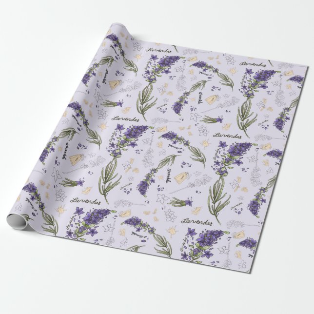 Lauranell Lavender Matte Wrapping Paper, 30" x 6' Wrapping Paper (Unrolled)