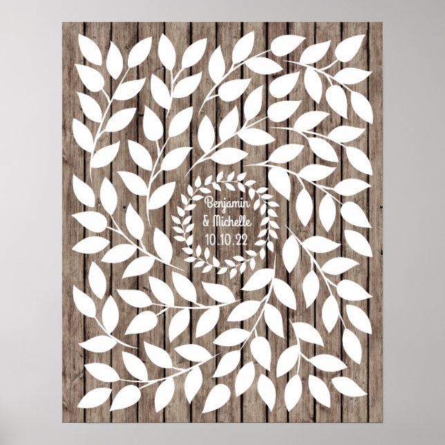 Laurel - 100 Signature Guest Book Alternative (Front)