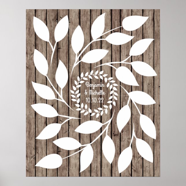 Laurel - 25 Signature Guest Book Alternative (Front)