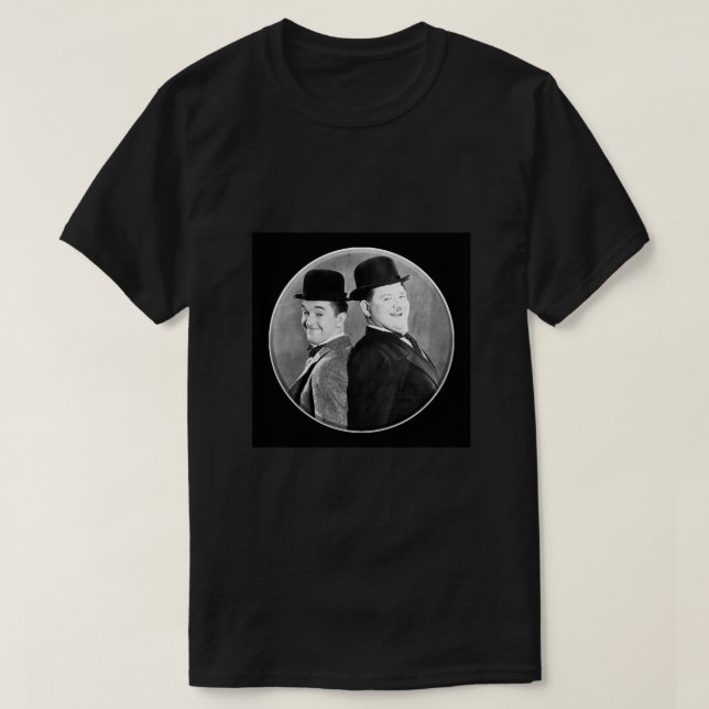 LAUREL AND HARDY. Stan Laurel and Oliver Hardy in  T-Shirt (Design Front)