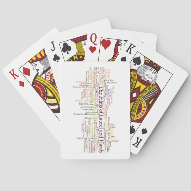 Laurel and Hardy Themed Item Playing Cards (Back)