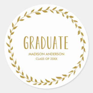 Laurel Border   Graduation Sticker