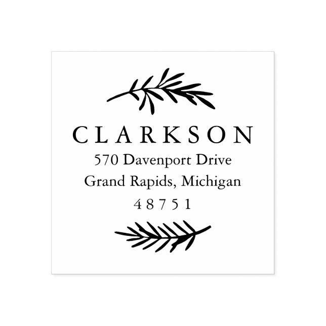 Laurel Branch Custom Return Address Stamp (Imprint)