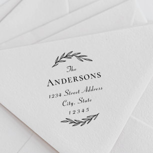 Laurel Branch Family Name Return Address Self-inking Stamp