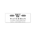 Laurel Branch Monogram Return Address Stamp