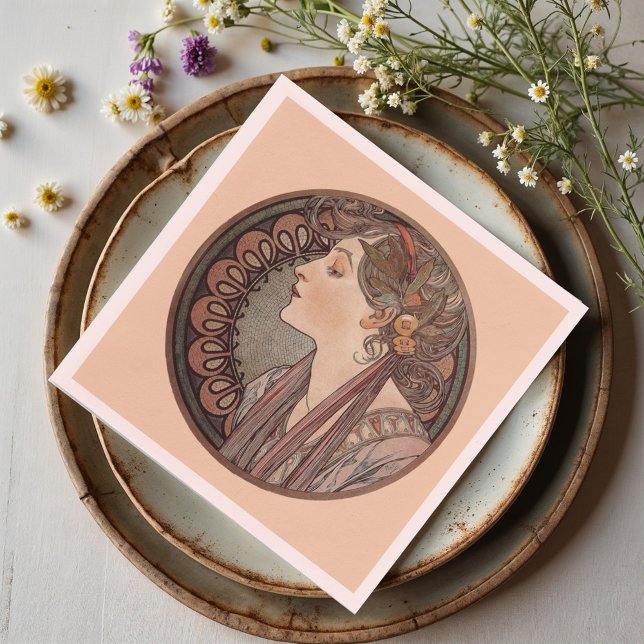  Laurel by Alphonse Mucha   Napkin (Creator Uploaded)