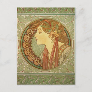 Laurel by Alphonse Mucha Postcard