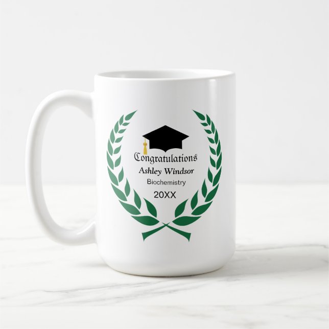 Laurel Congratulations Graduation Coffee Mug (Left)