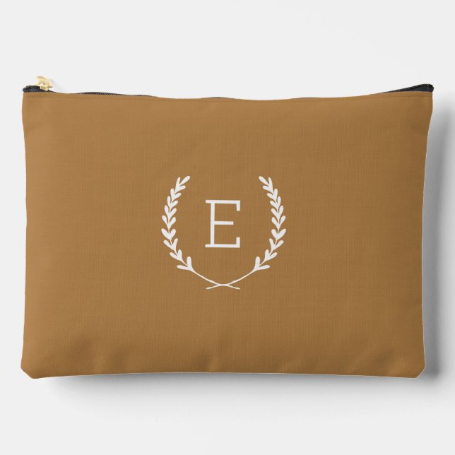 Laurel Crest Monogram Accessory Pouch (Front)