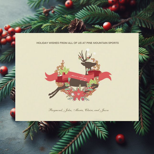 Laurel Deer Peace and Joy Corporate Card (Creator Uploaded)