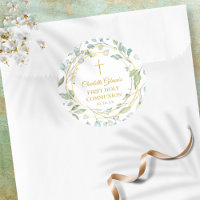 Laurel Garland Faux Gold Foil First Holy Communion