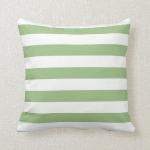 Laurel Green Horizontal Stripes Cushion