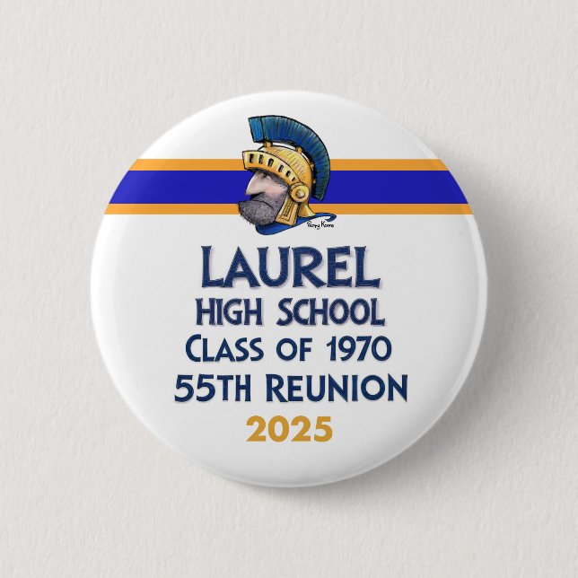 Laurel High Class of 1970 55th Reunion Button (Front)