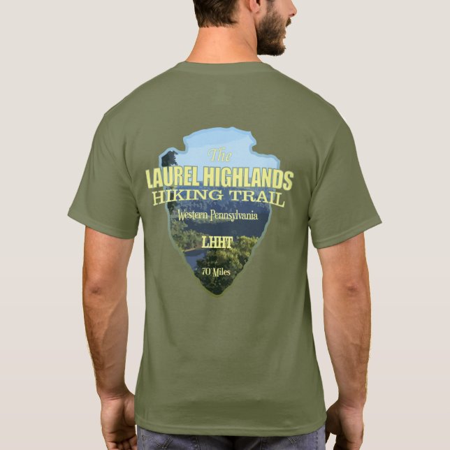 Laurel Highlands Hiking Trail (arrowhead) T-Shirt (Back)