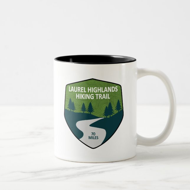 Laurel Highlands Hiking Trail Two-Tone Coffee Mug (Right)