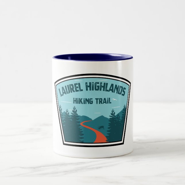 Laurel Highlands Hiking Trail Two-Tone Coffee Mug (Center)