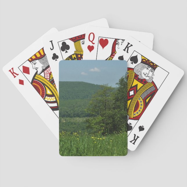 Laurel Highlands Pennsylvania Summer Photography Playing Cards (Back)