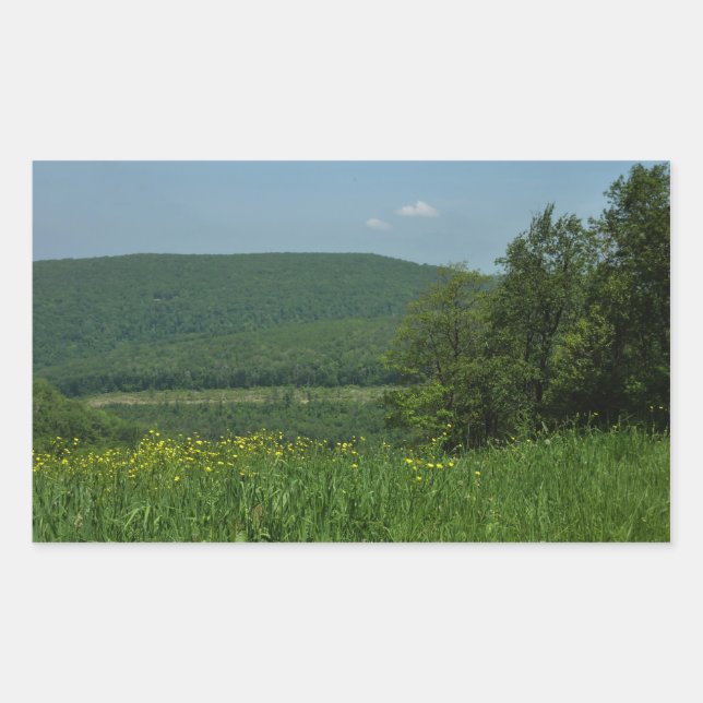 Laurel Highlands Pennsylvania Summer Photography Rectangular Sticker (Front)