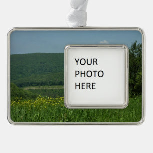 Laurel Highlands Pennsylvania Summer Photography Silver Plated Framed Ornament