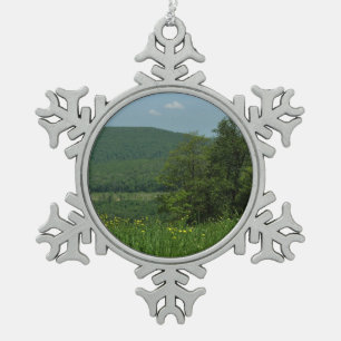 Laurel Highlands Pennsylvania Summer Photography Snowflake Pewter Christmas Ornament