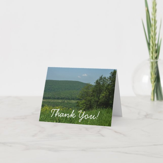 Laurel Highlands Pennsylvania Summer Photography Thank You Card (Front)
