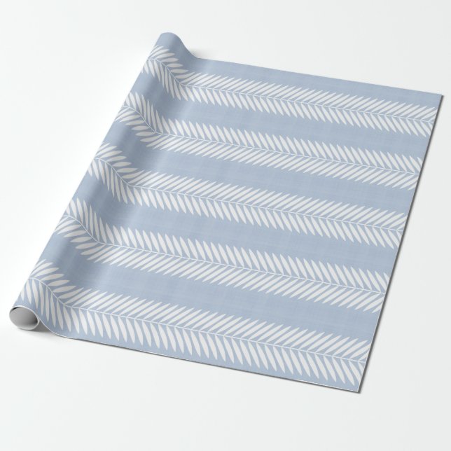 Laurel Leaf Stripe wrapping paper (Unrolled)