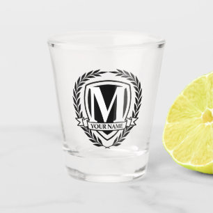 Laurel Monogram Design Shot Glass