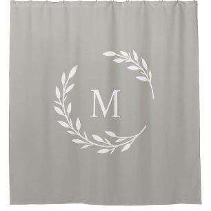 Laurel Monogrammed Shower Curtain