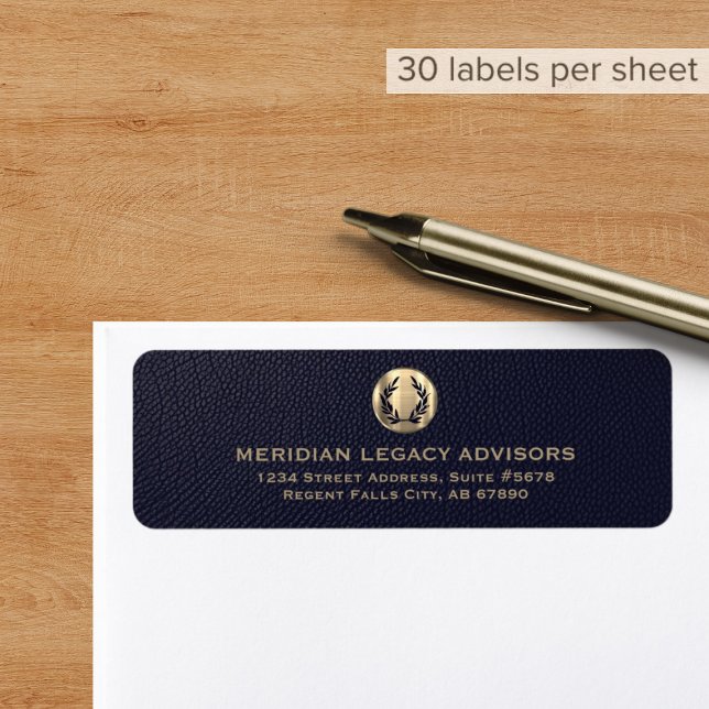 Laurel Navy Address Label Return Address Label (Creator Uploaded)