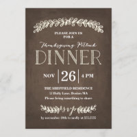 Laurel Potluck Dinner Chalkboard | Thanksgiving