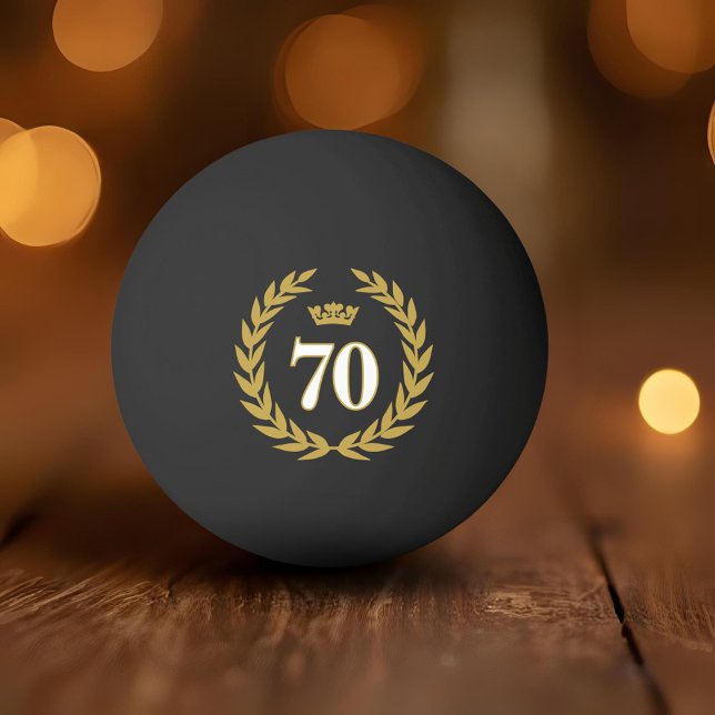 Laurel Wreath and Crown 70th Birthday Ping Pong Ball (Creator Uploaded)
