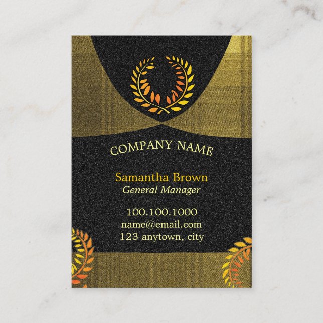 Laurel Wreath Corporate Business Card (Front)