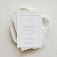Laurel Wreath Crest Frame Classic Formal Wedding