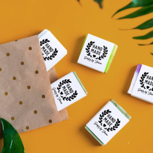 Laurel Wreath Heart Handmade Rubber Stamp