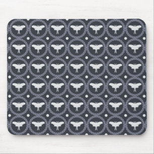 Laurel Wreath & Luna Moth Mouse Pad