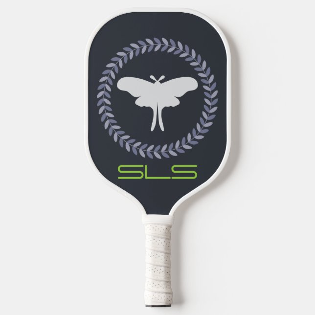 Laurel Wreath & Luna Moth  Pickleball Paddle (Front)