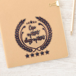 Laurel Wreath Stars and Stripes Patriot Quote