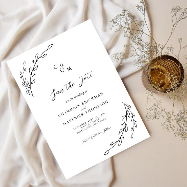 Laurel Wreath Wedding Save The Date (Creator Uploaded)