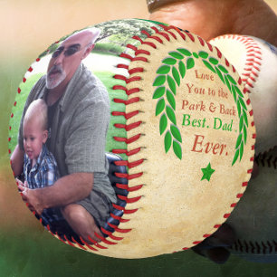 Laurel Wreath Your Photo Baseball Best Dad