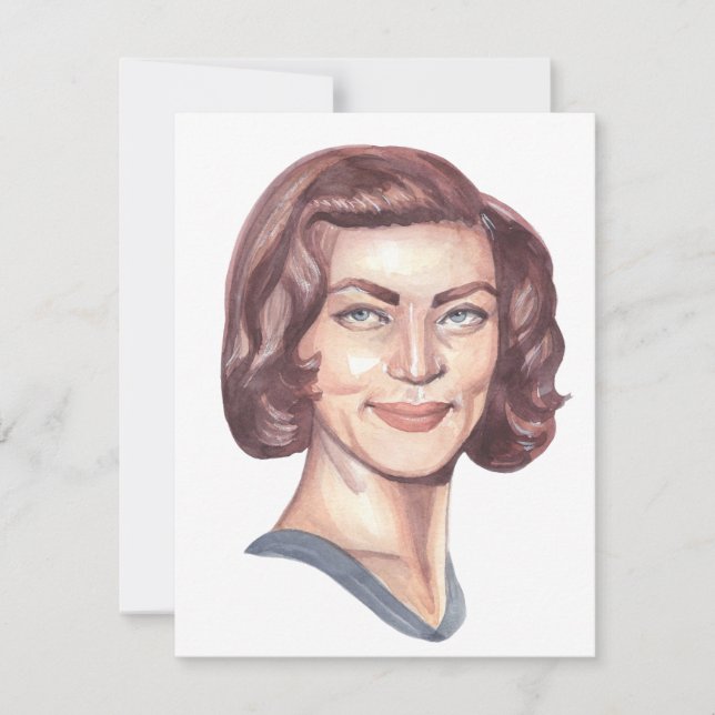 Lauren Bacall Portrait Holiday Card (Front)
