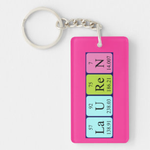 Lauren periodic table name keyring