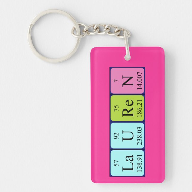 Lauren periodic table name keyring (Front)