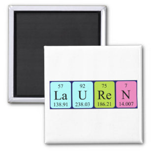 Lauren periodic table name magnet