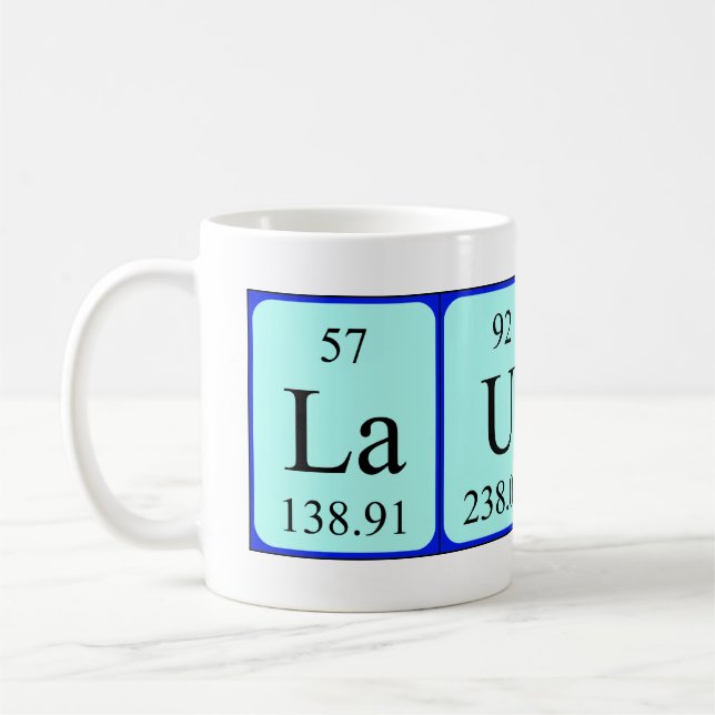 Lauren periodic table name mug (Left)